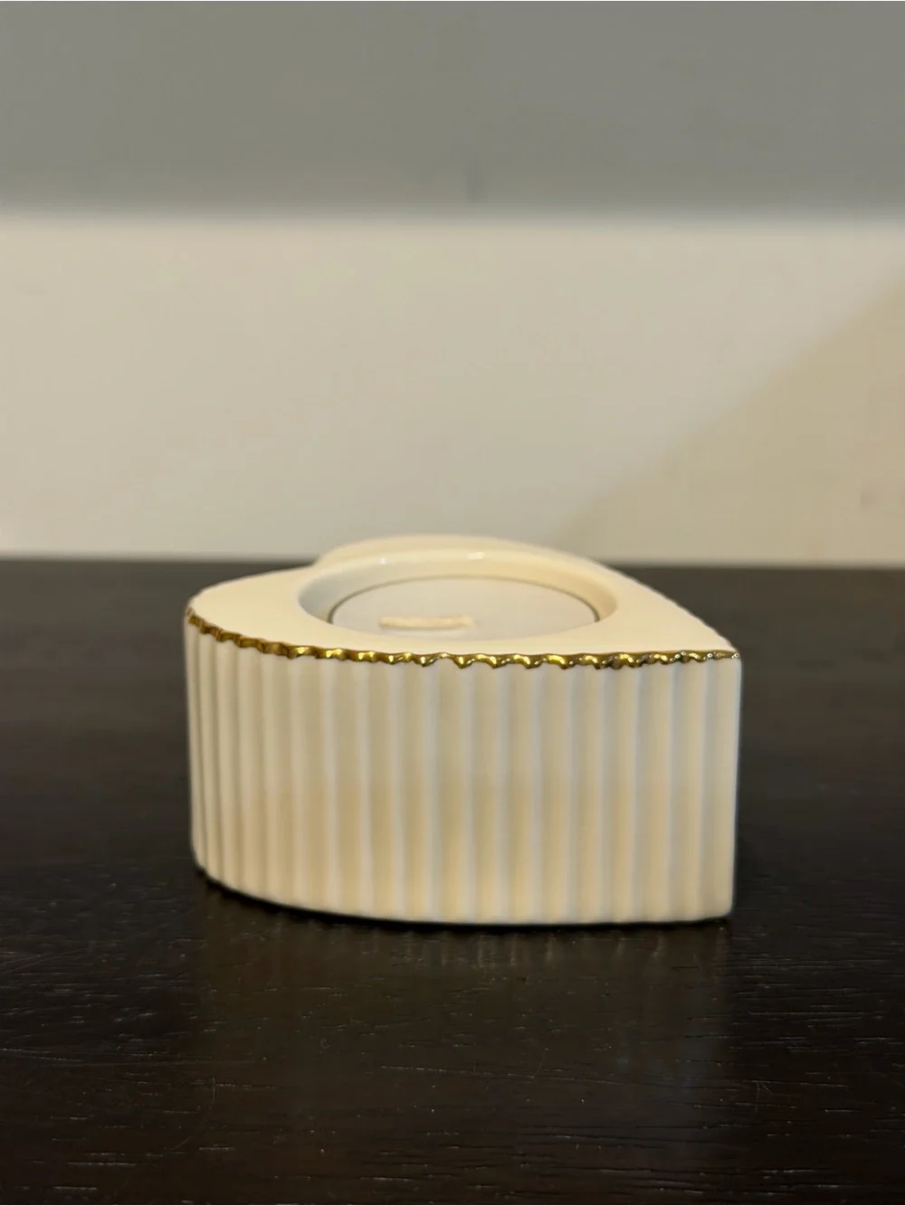 Lenox Ivory Heart-Shaped Votive Candle Holder